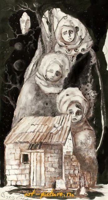 ДЕТИ ЗЕМЛИ (CHILDREN OF EARTH) СМЕШАННАЯ ТЕХНИКА (PAPER, MIXED TECHNIQUE)