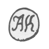 Клеймо мастера Колотошин Алексей Федоров - Ярославль - инициалы "АК" - 1842-1876 гг.