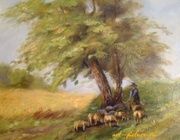 Сельский пейзаж, холст, масло. 60 х 80 см,