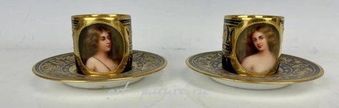 Royal Vienna, Фарфоровая пара, около 1900 года, в хорошем состоянии