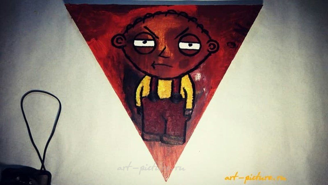 Портрет: Stewie Griffin Масло, холст.