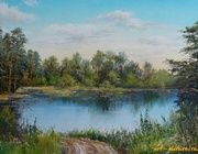 Летний пейзаж масло,холст