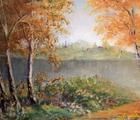 Статуэтка Тихая река масло холст 
