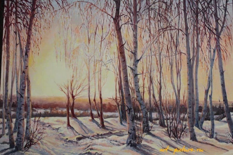Березы масло, холст