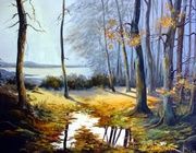 Осенняя дубрава масло,холст