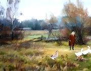 Осень. Холст, масло. 30 х 60 см.