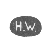 Клеймо мастера Вигстрем Генрих - Ленинград - инициалы "H.W."