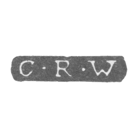 Клеймо мастера Виттинг Карл Рейнгольд - Ленинград - инициалы "C-R-W"