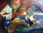 Погружение Прометея масло холст 