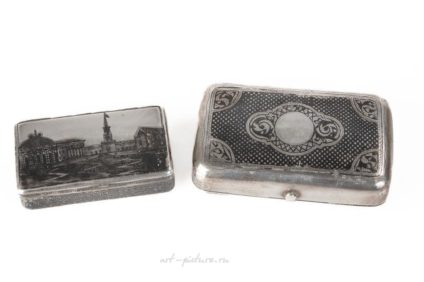 Russian silver , Silver Plate Engraved Cordials