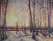 Березы масло, холст 