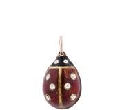 Серебряное яйцо с божьей коровкой и бриллиантами