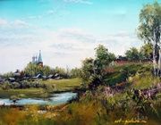 Село Дунилово масло,холст