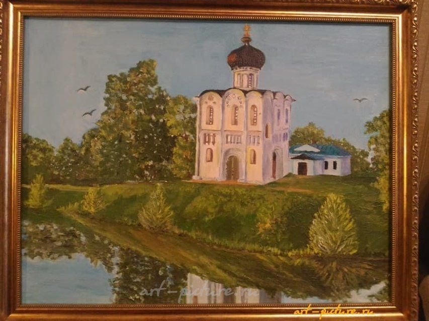 Покрова масло, холст на картоне