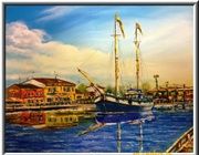 Италия масло, холст на картоне, мастихин 
