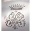 Silver, foil-curved oval bowl. Distinctly raised...