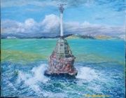 'Памятник затопленым кораблям'. Севастополь масло,холст 