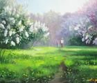 Статуэтка Прогулка весной Масло , …