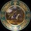 ФАРФОРОВАЯ ТАРЕЛКА С РУЧНОЙ РОСПИСЬЮ “1818 Рядовой Уланского полка”