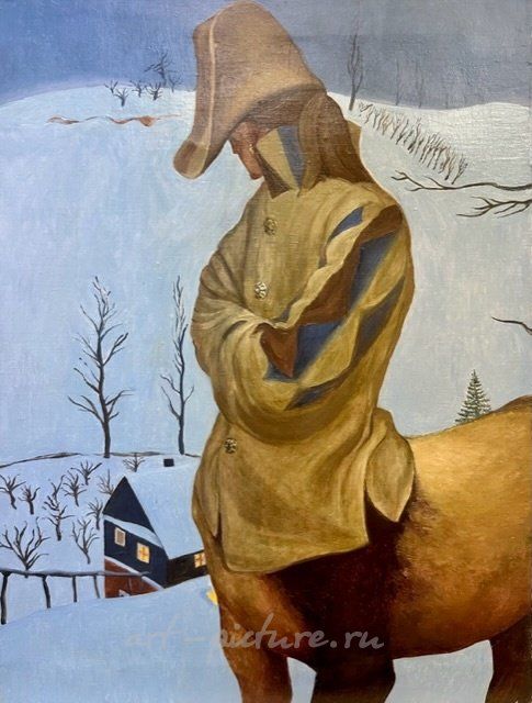 "Домик в овраге". Витебск, 1996 год. Холст, масло. Размер 67/52 см.