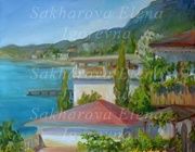 Город у моря холст, масло 