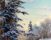 Зимний день масло,холст