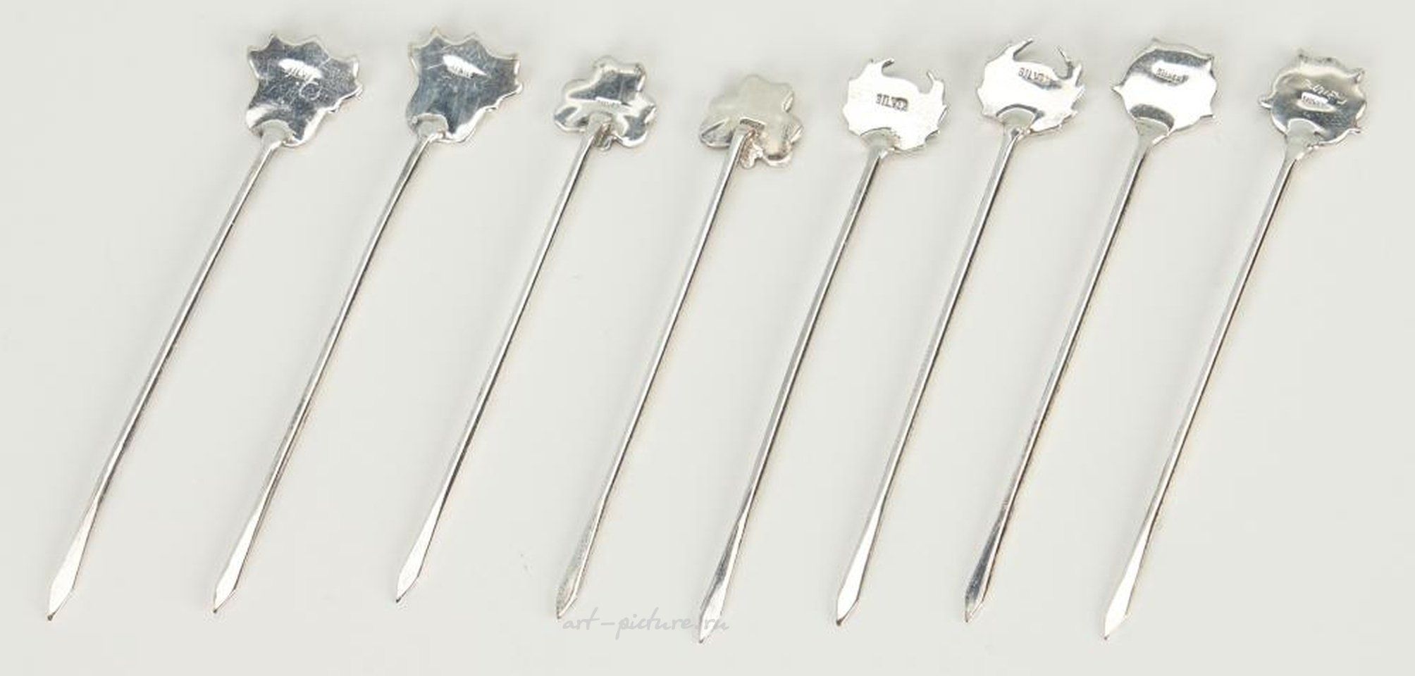 Russian silver , 6 pcs. Assorted Sterling Silver, including David-Andersen Enameled &...
