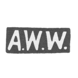 Клеймо мастера Векман Андрей Вильгельмович - Москва - инициалы "A.W.W." - 1870-1880 гг.