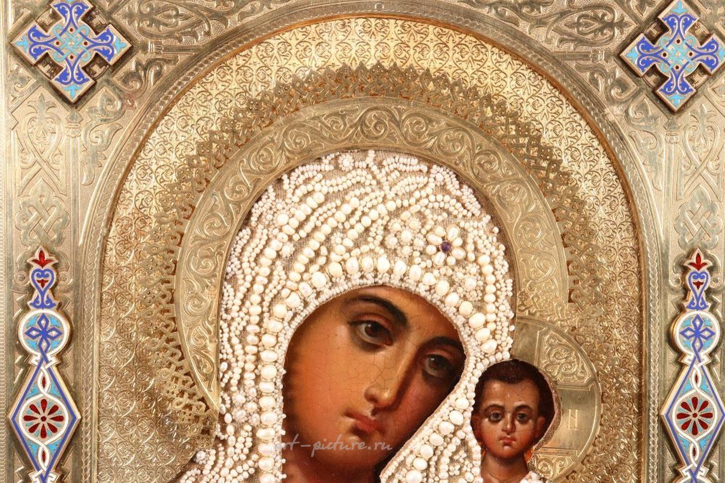 Русское серебро , Русская серебряная и эмалевая икона.