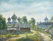 Каргопольский пейзаж масло, холст 