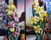 цветы (диптих) смешанная 