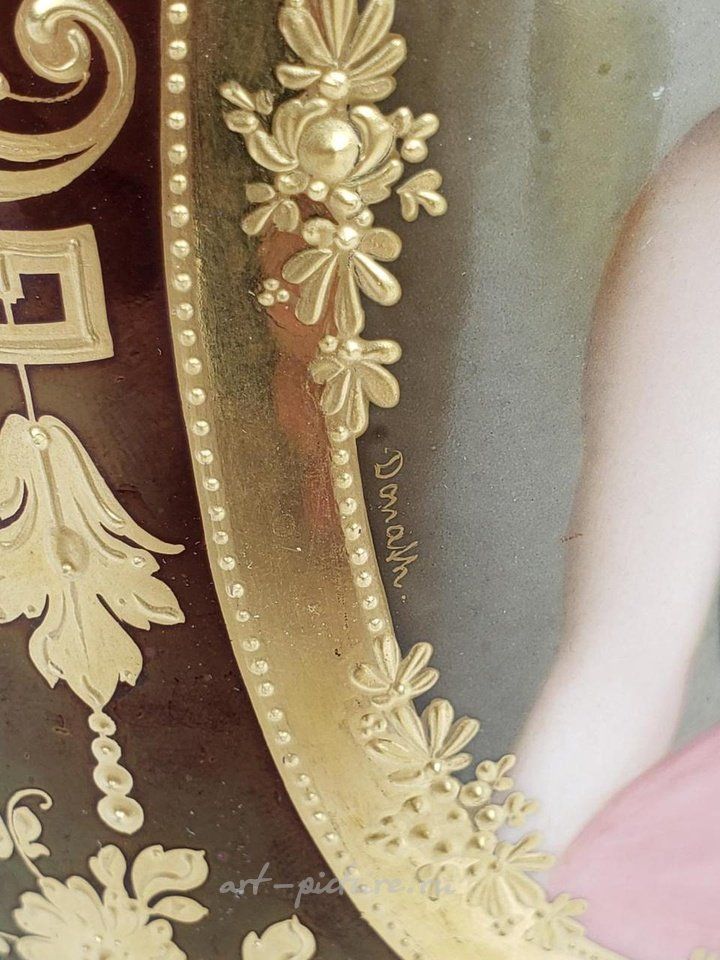 Royal Vienna Porcelain , 19th C. Royal Vienna Vase Signed