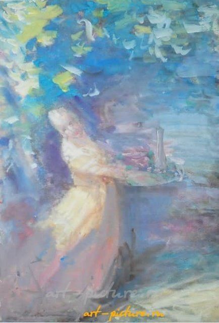Французский салон Бумага, акварель, гуашь.