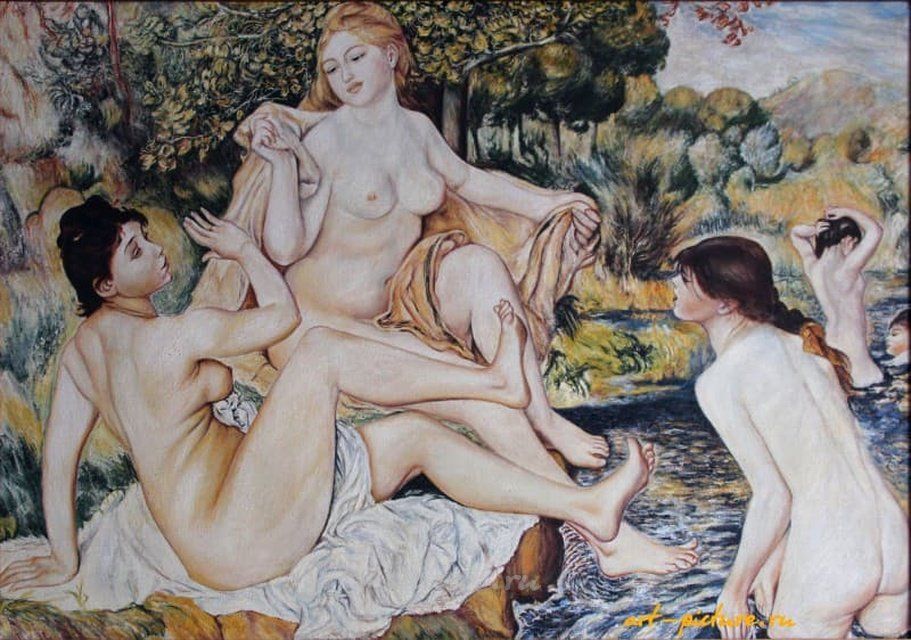 Большие купальщицы. Копия П. О. Ренуара холст, масло