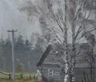 Статуэтка Деревня. Холст, масло. 4…
