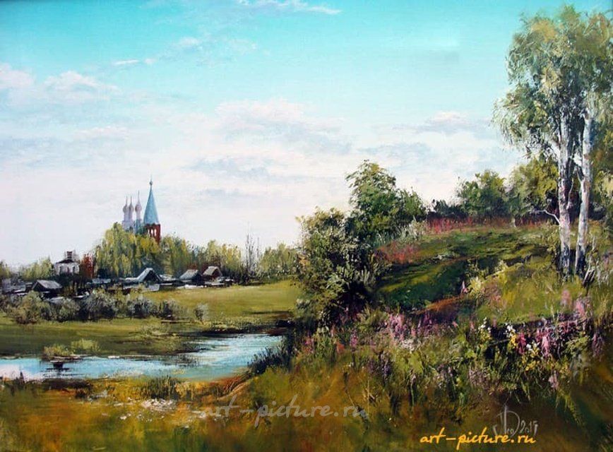 Село Дунилово масло,холст