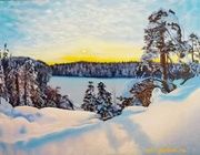 Стронциановый закат масло, холст 