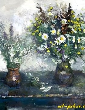 купить Цветы. Холст, масло. 70 х 90 см