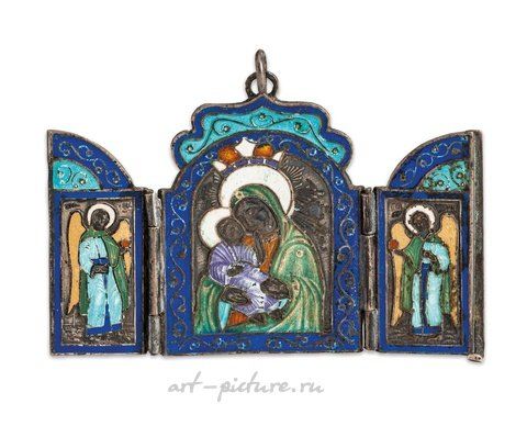 Русское серебро, РУССКАЯ ИКОНА-ТРИПТИХ, ВЫПОЛНЕННАЯ ИЗ СЕРЕБРА