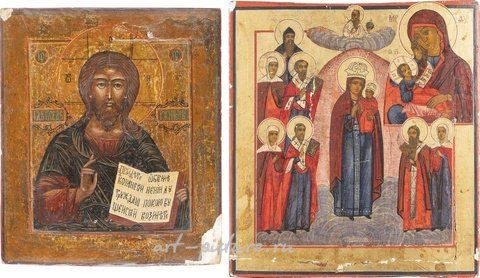 Русское серебро, Две иконы: Богородица Феодоровская и Христос Пантократор