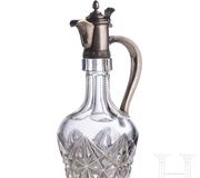 Russian glass vase with silver-gilt mounting, Moscow, 1908
