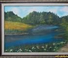 Статуэтка Лесное озеро масло, холс…