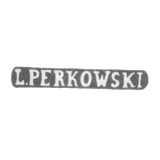 Клеймо мастера Перковский Л. - Вильно - инициалы "L.PERKOWSKI" - 1895-1908 гг.