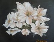 Дикий шиповник масло, холст 