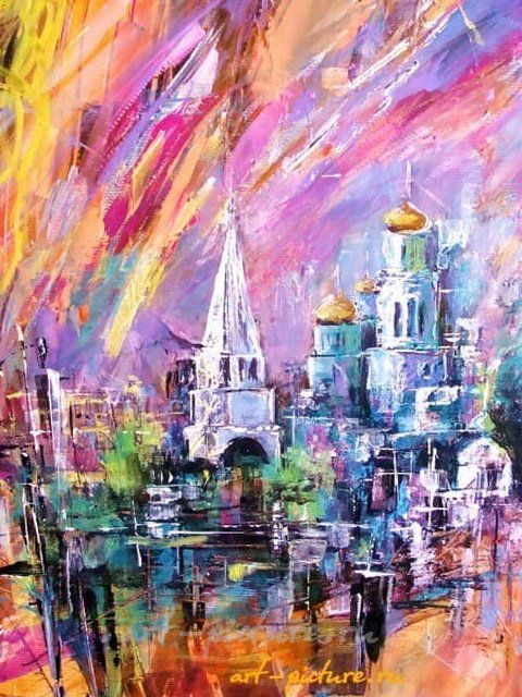 Салют акрил,холст
