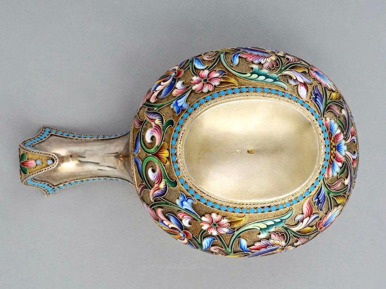 Russian silver , A RUSSIAN SILVER AND CLOISONNE ENAMEL BELT, CIRCA 1900S.