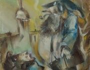 Мужик-кобель масло, холст 