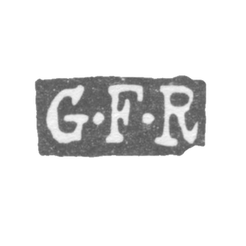 Клеймо неизвестного мастера Ленинграда - инициалы "G-F-R" - 1846-1849 гг.