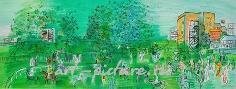 Литография в цветах на аршевой бумаге