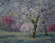 Цветущий сад. Холст, масло. 50 х 60 см